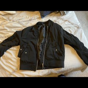 H&M black bomber jacket